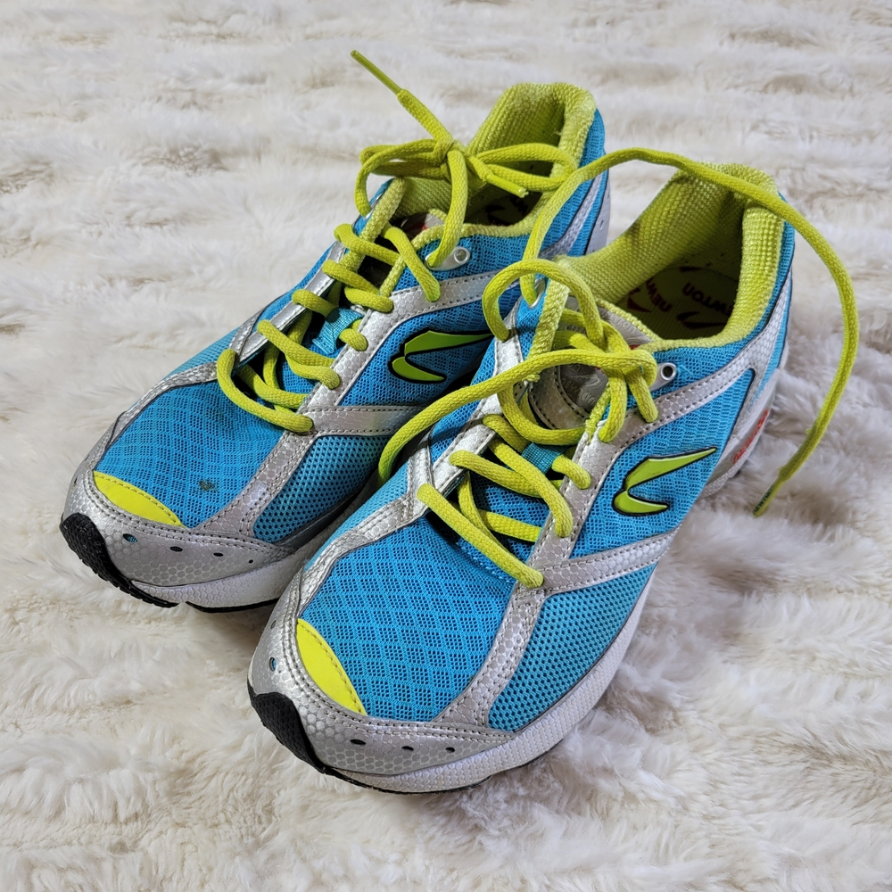 Newton Women's Vibrant Blue and Lime Athletic Shoes